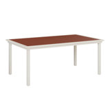Berlin Gardens Vida Aluminum Matte White Base 73″ Dining Table