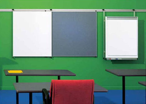 Tableau blanc magnétique mural de 4 pi x l 3 pi avec lit à panneau/à fixation murale à fixation murale plus® track, 2