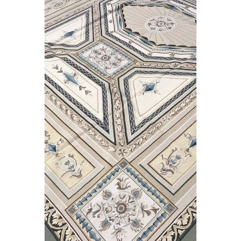 Hand-Knotted High-Quality Beige and Yellow Area Rug
