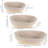 3Pcs Banneton Oval Bread Proofing Basket,Handmade Rattan Sourdough Proofing Basket Bowl with Liners-107243233