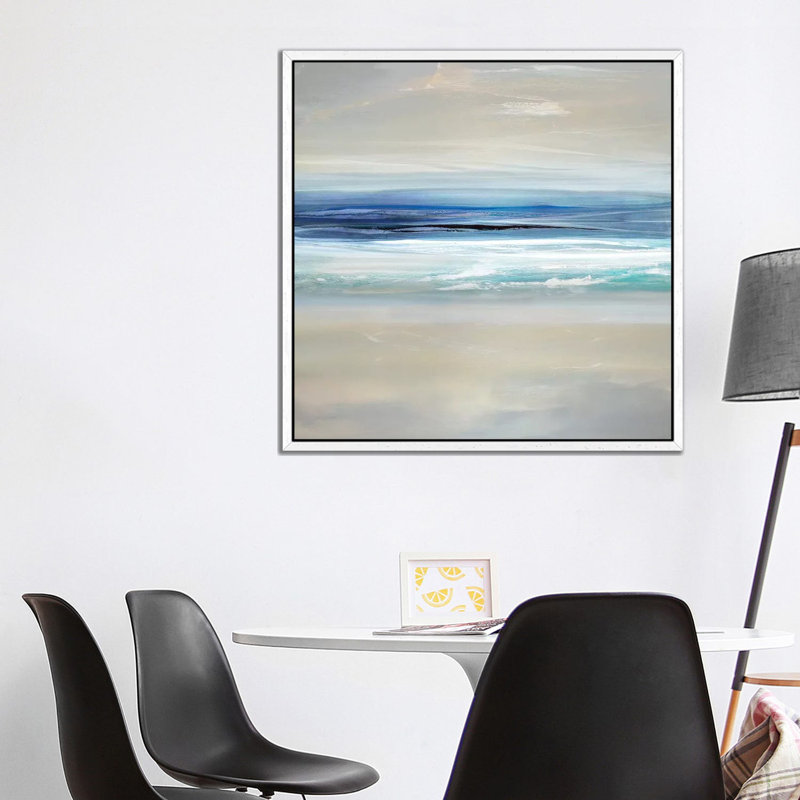 1 Piece Painting on Canvas, 66.04 cm H x 66.04 cm W, White Floater Framed