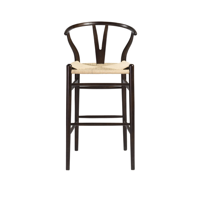 Tabouret de bar / de comptoir en bois massif Fairbanks, Noyer, Naturel, Tabouret de bar (siège d'une hauteur de 30,3 po)