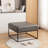 Cattibrie Leather Upholstered Square Ottoman-1863847704