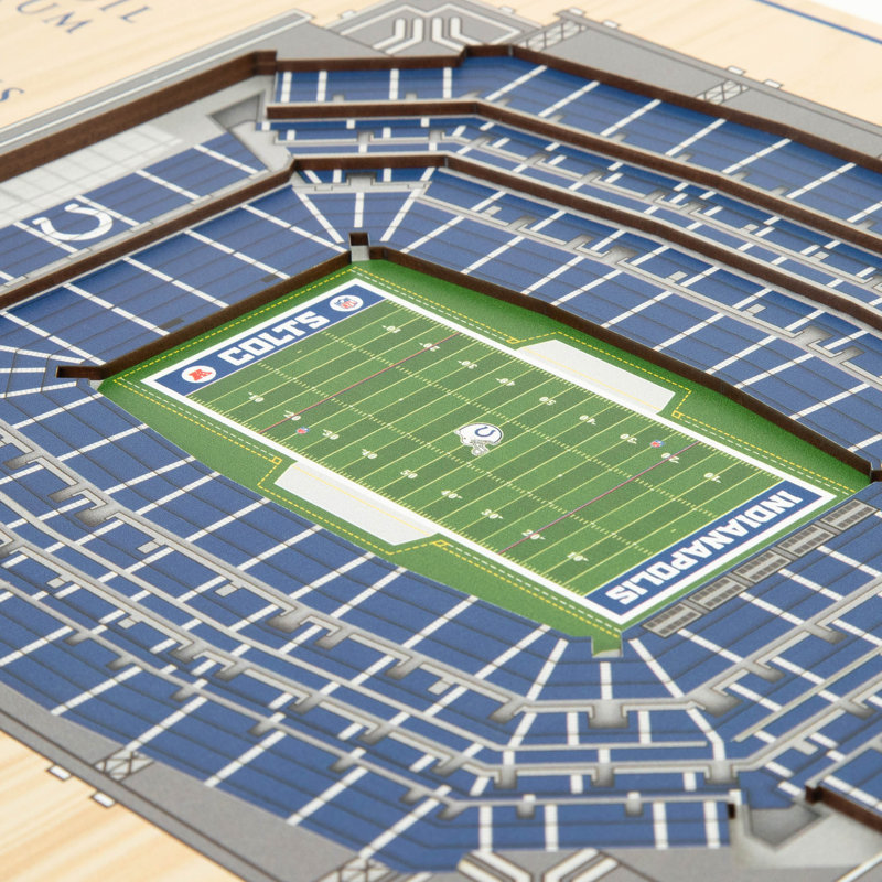 Art mural NFL 5 couches Stadiumview, Colts d'Indianapolis, Bleu sarcelle