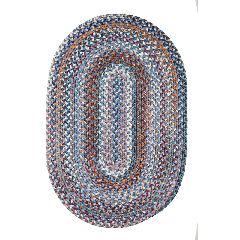 Ato Wool Geometric Indoor Rug, Oval 2' x 3'