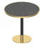 Table bistro ronde et moderne 31,5 pouces avec plateau tulipe et plateau en faux marbre, facile à assembler, structure en métal robuste