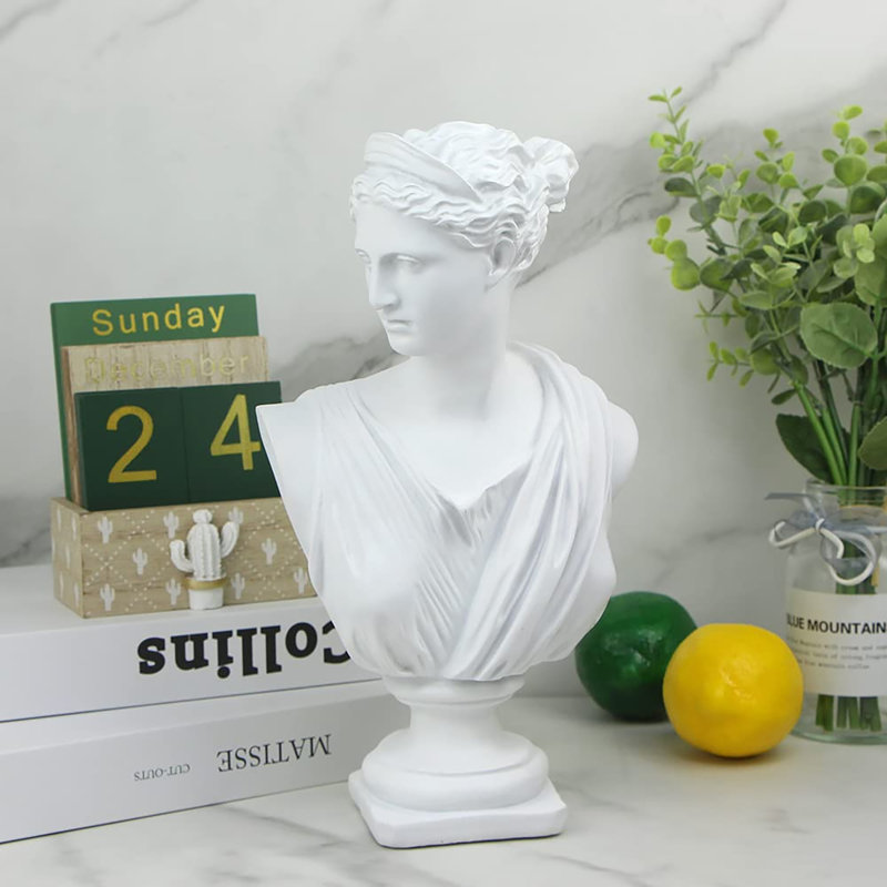 Statue grecque de 12,5 po de diamètre Diana