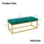 Banc en cuir synthétique pour hall d'entrée, conception Mid-Century, structure en acier, 600 lb de poids, coussin moelleux à haute densité, rangement facile à assembler, style, cuir, support de structure, velours simple