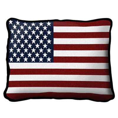 Coussin en coton American Flag