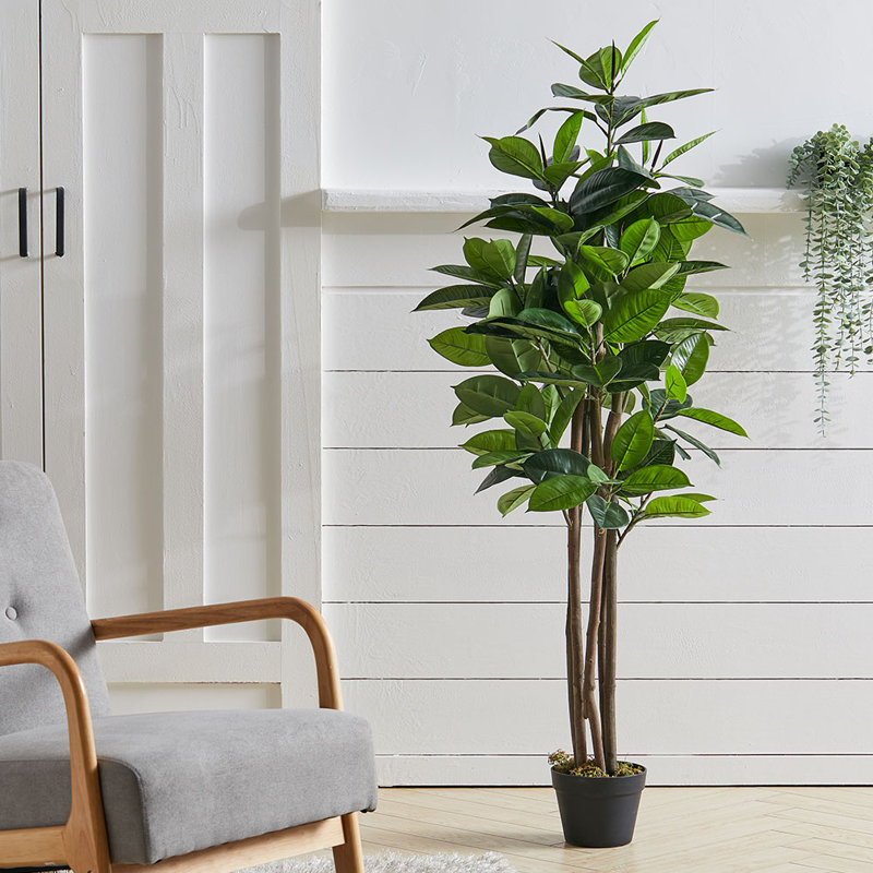 Faux Ficus Tree in Pot, 150cm H x 18cm W x 18cm D