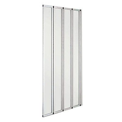 Bath Screens 1mm W x 1400mm H Fixed Glass Panel with Glass
