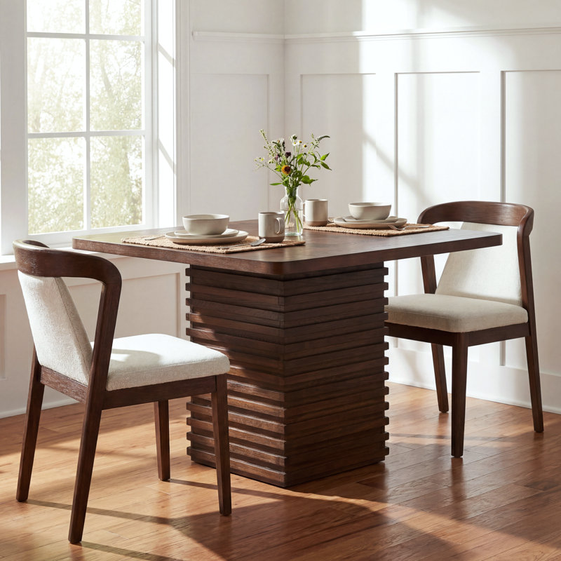 Table de salle à manger Liora, Noyer, 45 po x l 45 po x P 30 po