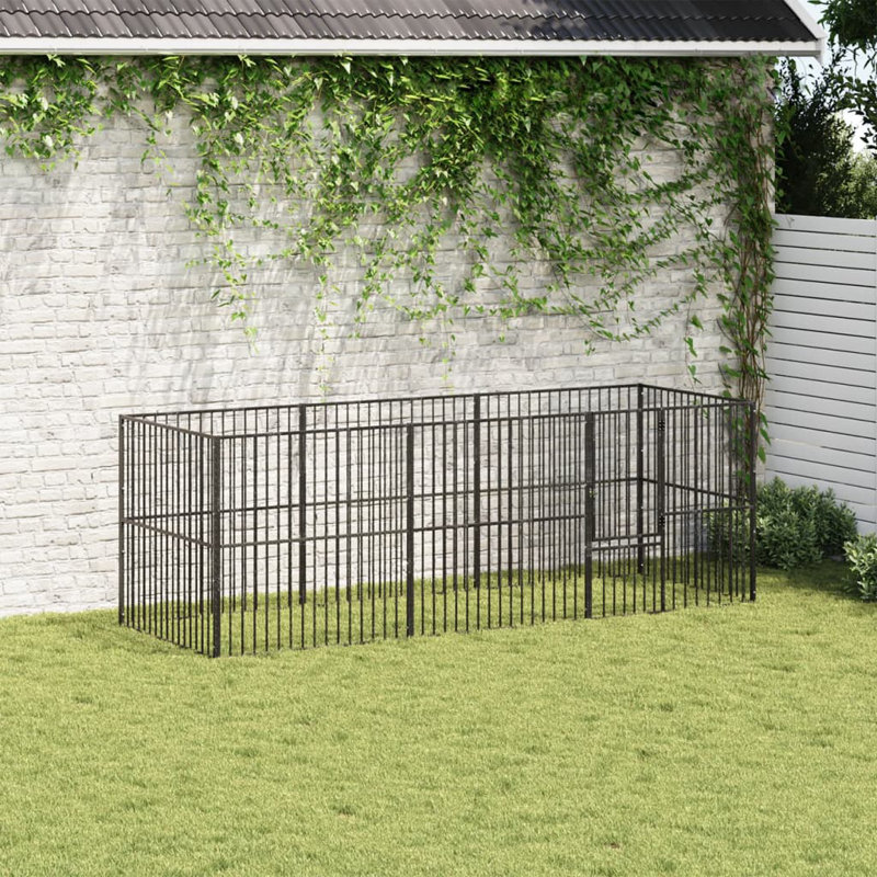 Turnersville 100cm H Galvanised Steel Exercise Pen, 100cm H x 100cm W x 100cm D