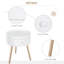 Thomas Coffee Table Furniture Round Corner Storage Unit Side White Office