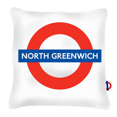 North Greenwich Tube Station London Transport Cushion