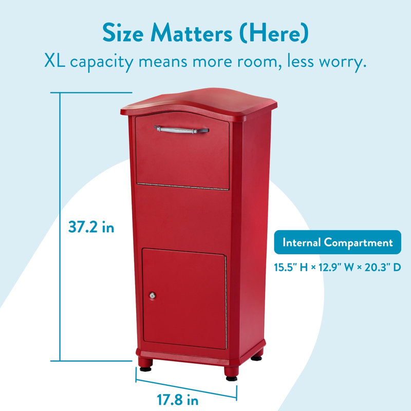 elephantrunk Parcel Drop Box Red, Red