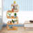 4-Tier S-Shaped Creative Open Floor Standing Bookcase