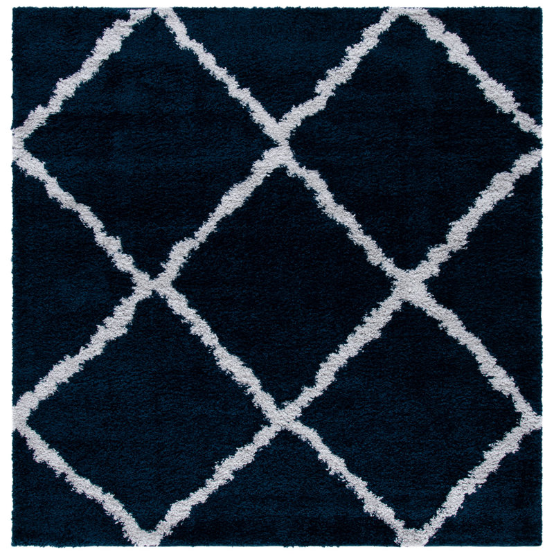 Poulson Shag 500 Performance Geometric Rug, Square 6'7"