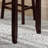 3-Piece Counter Height Glossy Print Marble Breakfast Table With Dining Stools