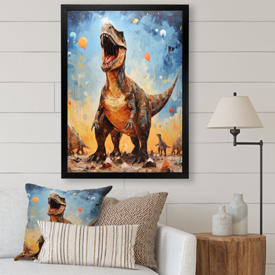 Pop Art Dino Explosion - Art mural dinosaure
