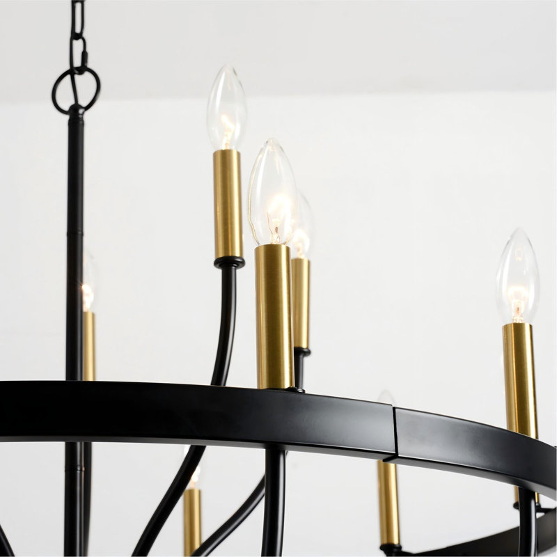 Lustre noir 18 lumières 