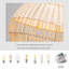 Lustre tissé en rotin 1 lumière
