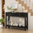 Narrow Wooden Console Table with Drawers and Storage Shelf, Perfect for Entryway, Hallway, and Living Room Decor in Black