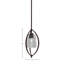 Suspension Albreda Stem Hung Mini présentée en fini granit foncé avec un verre fumé carré de 8,9 cm (3,5 po)-90932949