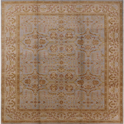Tapis oriental bleu / brun