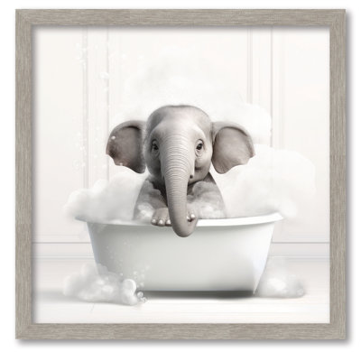 Planche artistique 16 x 16 Artful Animal Bath Scenes Elephant