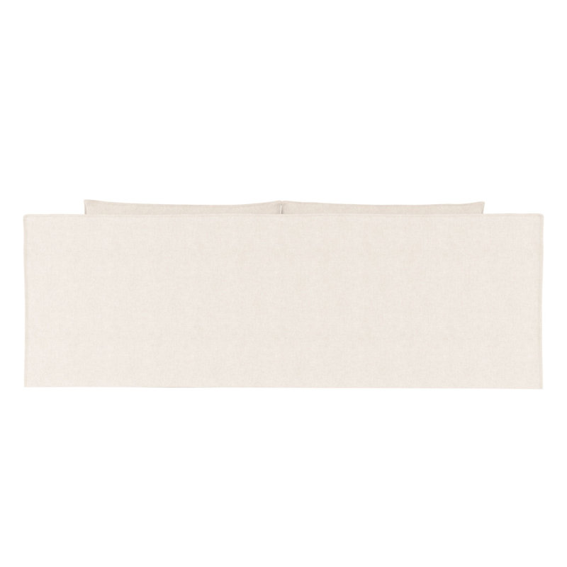 Canapé Mulberry, H 33 po x l 108 po x p 40 po, Velours moelleux albâtre, Naturel