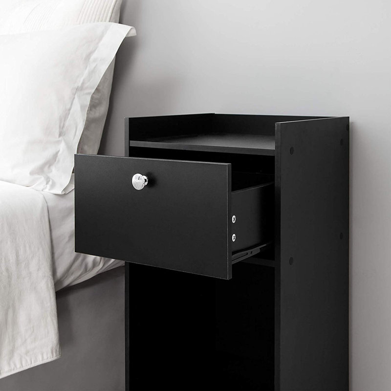 Yak About It Extra Tall Nightstand, Black