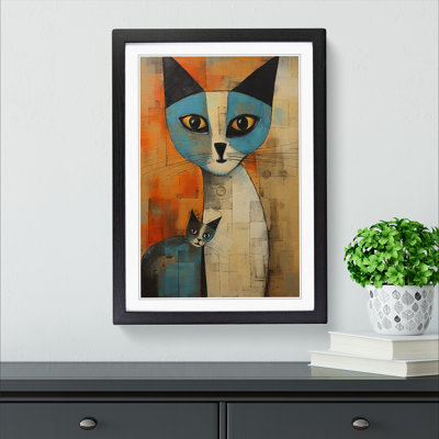 Ragdoll Cat Expressionism - Single Picture Frame Print on Wood