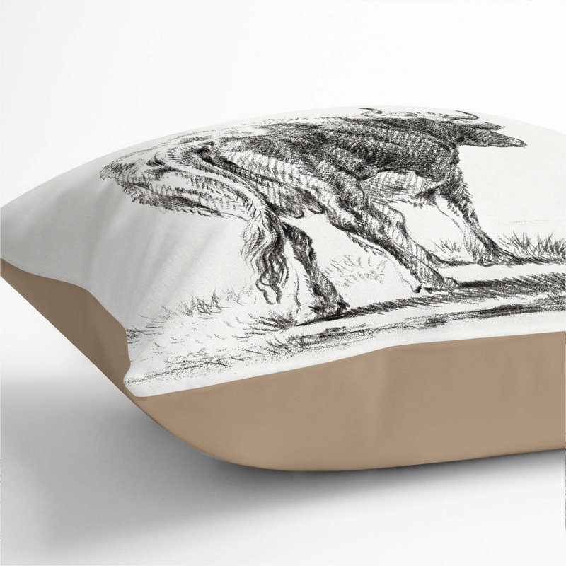 Square Throw Cushion, 55cm H x 55cm W x 20cm D, Stone