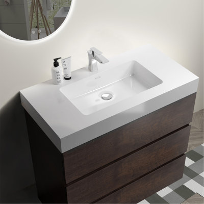 Meuble-lavabo élégant avec rangement spacieux et design moderne, parfait pour les salles de bain contemporaines.