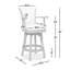 Tabouret tournant 30 "avec accoudoirs Boden-Rose-63789750
