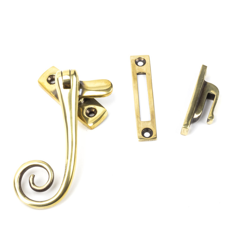 Monkeytail Fastener Door Accessory, Aged Brass