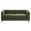 Canapé en chenille spacieux et moderne, causeuse verte confortable pour le salon