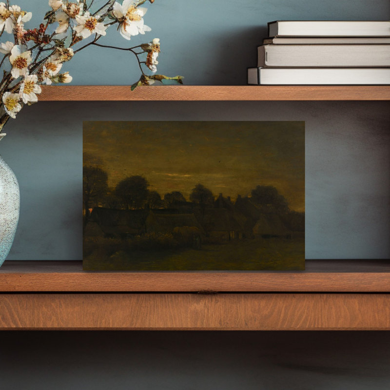 Farming Village At Twilight, 1884 Abstract Contemporary Horse Wall Art Print, 30.48cm H x 45.72cm W