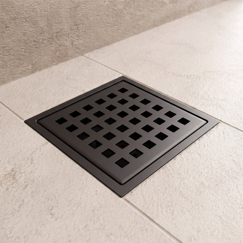 VIGO Elan Square Shower Drain, Matte Black