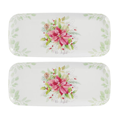 2-Piece Joyful Holiday 15" Tray