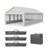 20'X40' Carport Car Canopy Party Tent With 4 Storage Bags & Removable Sidewalls, Outdoor Gazebo With 4 Ground Tubes, Commercial Tents For Parties Wedding BBQ With 4 Carry Bags-123203350