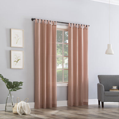 Brekke Polyester Semi-Sheer Single Curtain Panel