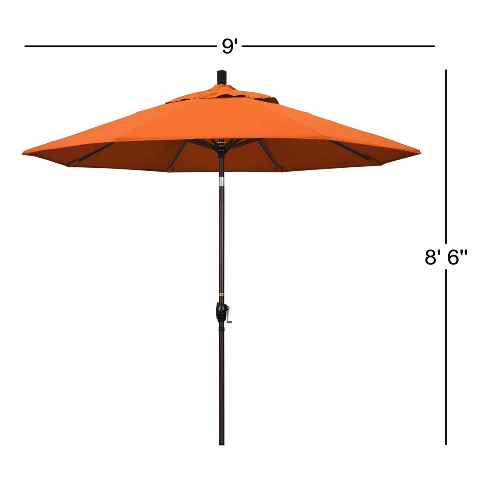 Iuka 9' Umbrella, Canvas Tuscan Sunbrella® Canvas