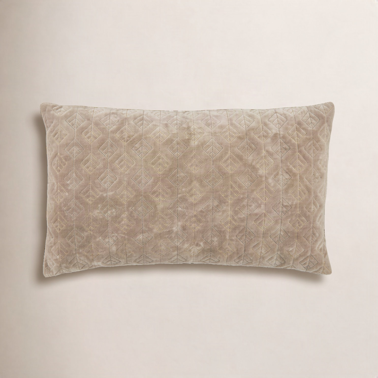 Gretchen Embroidered Cotton Lumbar Throw Pillow, Polyester/Polyfill