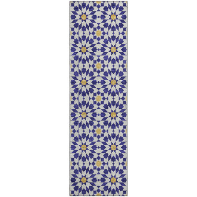 Premium Machine Washable Tweedy Navy Rug
