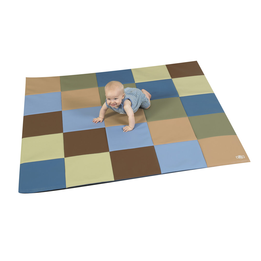 Patchwork Vegan Leather Crawly Mat Children's Factory