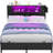 Kailynn Metal Bed Frame with Headboard, LED Lights and USB Ports, Large Storage Space-879657237-879657236