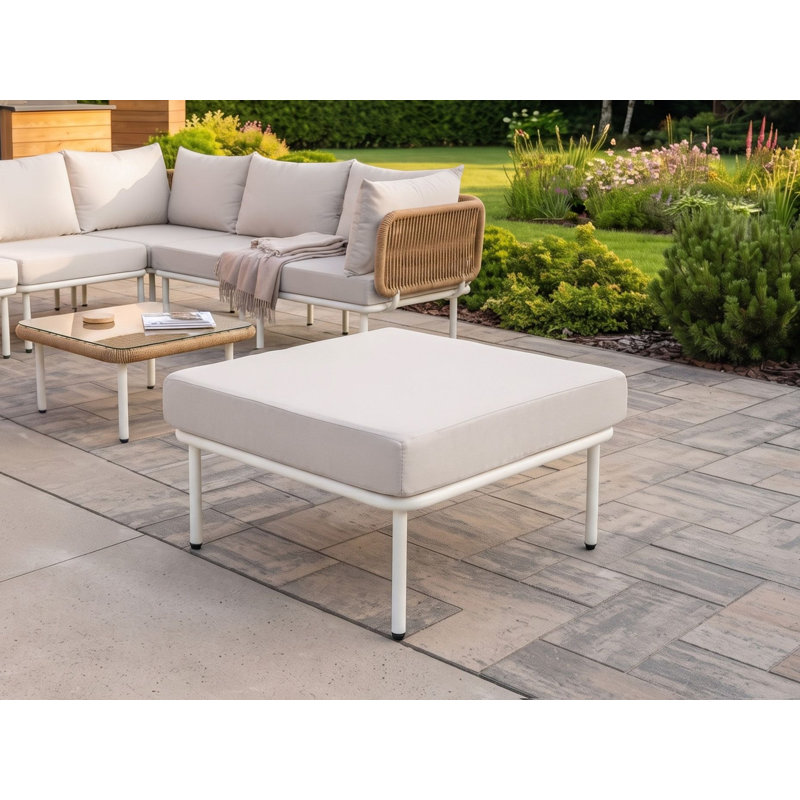 Chanay Outdoor Ottoman with Sunbrella® Cushion