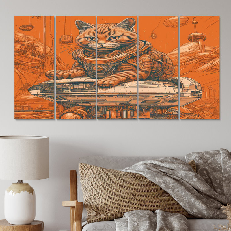 Reproduction d'art murale astronout rétro - I